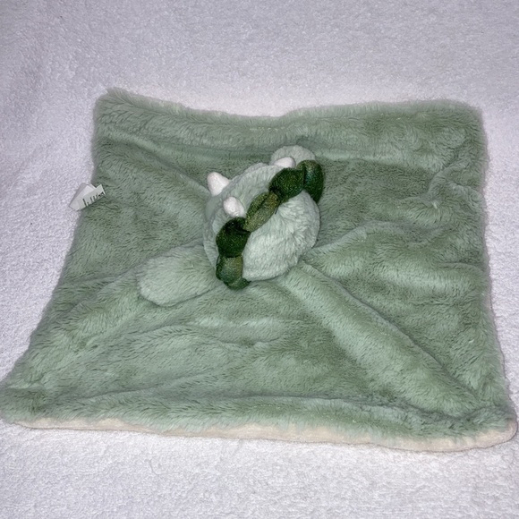 Kellytoy plush green dinosaur lovey security blanket - Picture 5 of 6